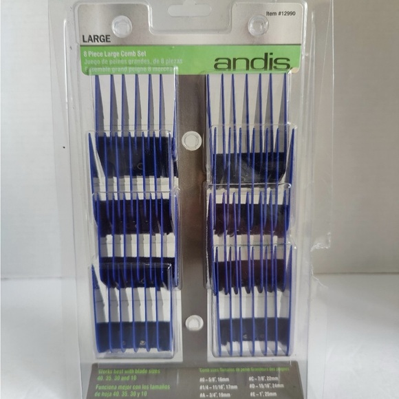 Andis 8-piece Large Comb Set, New, #12990 - Picture 1 of 6